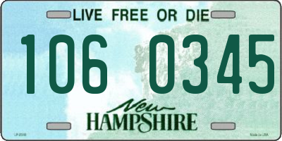 NH license plate 1060345