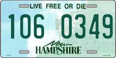 NH license plate 1060349