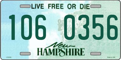 NH license plate 1060356