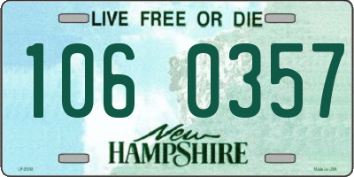 NH license plate 1060357