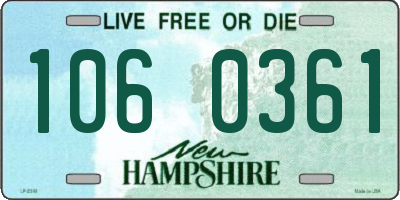 NH license plate 1060361