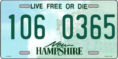 NH license plate 1060365