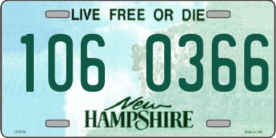 NH license plate 1060366