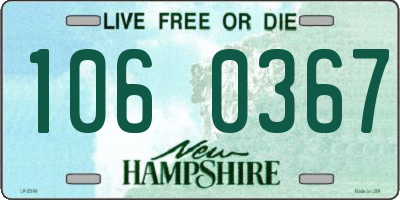 NH license plate 1060367