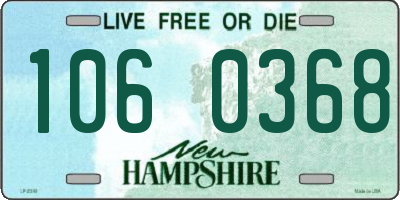 NH license plate 1060368