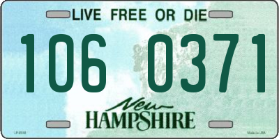 NH license plate 1060371