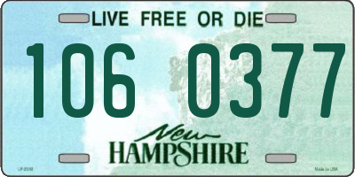 NH license plate 1060377