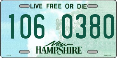 NH license plate 1060380