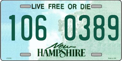 NH license plate 1060389