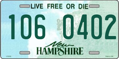 NH license plate 1060402