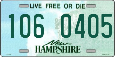 NH license plate 1060405