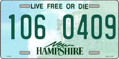 NH license plate 1060409