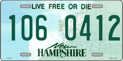 NH license plate 1060412