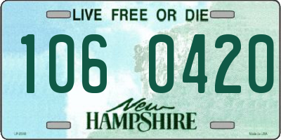 NH license plate 1060420
