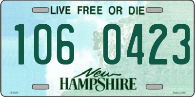 NH license plate 1060423