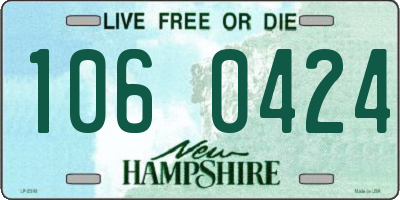 NH license plate 1060424