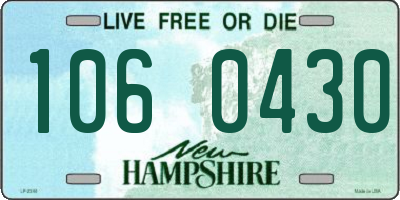 NH license plate 1060430