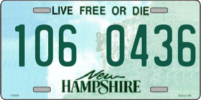 NH license plate 1060436