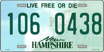 NH license plate 1060438