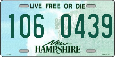 NH license plate 1060439