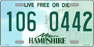NH license plate 1060442