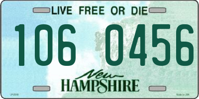 NH license plate 1060456
