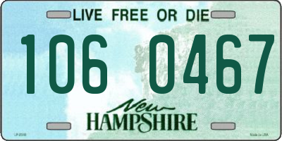 NH license plate 1060467