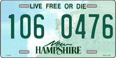 NH license plate 1060476