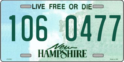 NH license plate 1060477
