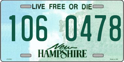 NH license plate 1060478