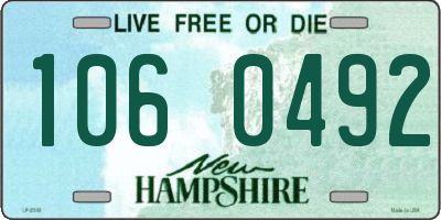 NH license plate 1060492