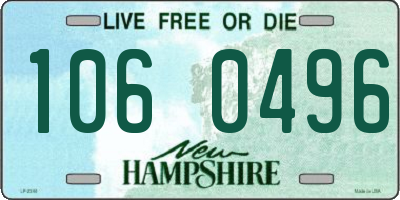 NH license plate 1060496