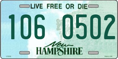 NH license plate 1060502