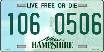 NH license plate 1060506