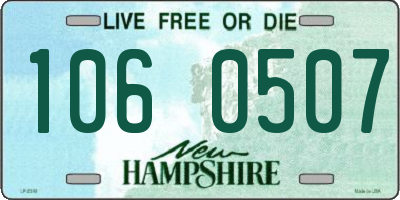 NH license plate 1060507