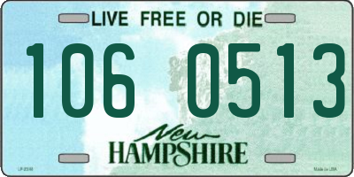 NH license plate 1060513