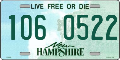 NH license plate 1060522