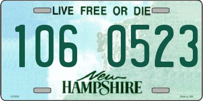 NH license plate 1060523