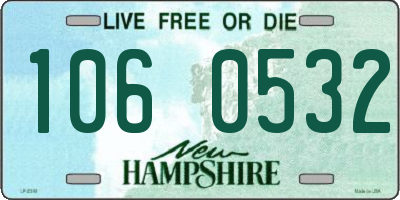 NH license plate 1060532