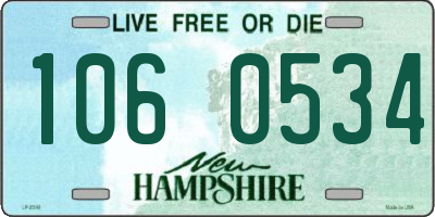 NH license plate 1060534