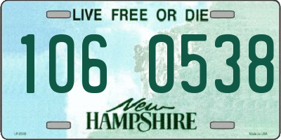 NH license plate 1060538
