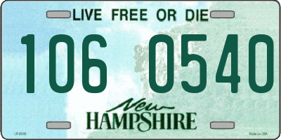 NH license plate 1060540