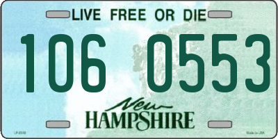 NH license plate 1060553
