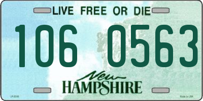 NH license plate 1060563