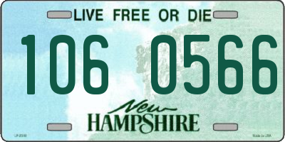NH license plate 1060566