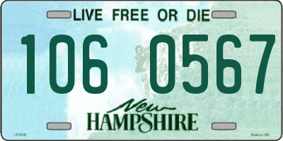 NH license plate 1060567
