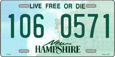 NH license plate 1060571