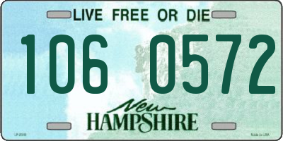 NH license plate 1060572