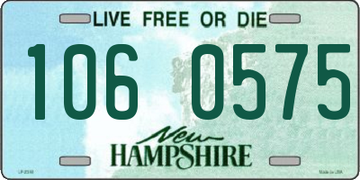 NH license plate 1060575