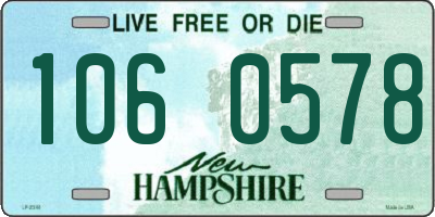 NH license plate 1060578